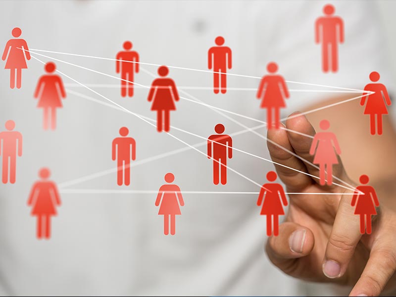 interconnexions entre plusieurs personnes