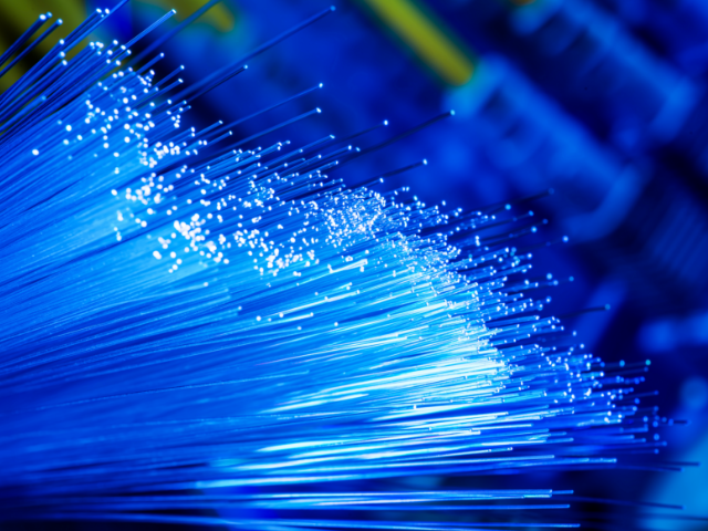 fibre optique de très près